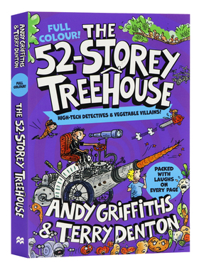小屁孩树屋历险记52层全彩漫画版 疯狂树屋4  英文原版 The 52-Storey Treehouse Colour Edition 儿童故事章节书幽默英语课外读物