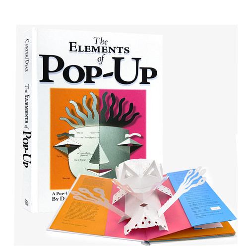 进口英文原版正版 The Elements of Pop-Up 立体书制作指南 立体书元素如何制作立体书 儿童精装翻翻操作书 锻炼动手能力 科普百科