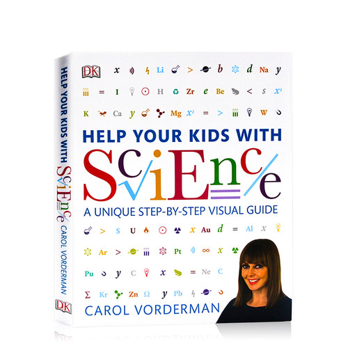 进口英文原版正版 DK Help Your Kids with Science DK 科学教室图解生物化学物理学习技巧家庭育儿科普 Carol Vorderman 全彩大开