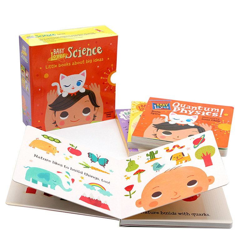 进口英文原版宝宝爱科学4册 baby Loves science quarks quantum physics低幼科普探索绘本纸板书儿童启蒙