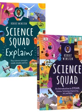 DK科学小组团知识百科 英文原版绘本 Science Squad 儿童物理知识科普STEAM百科 精装大开全彩 学生课外阅读学习 Robert Winston
