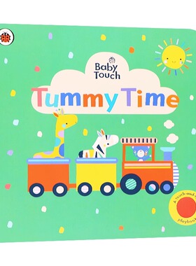 趴在肚子上的时间英文原版 Baby Touch Tummy Time 低幼儿童触摸触感启蒙认知绘本亲子共读宝宝睡前童话故事立体纸板书