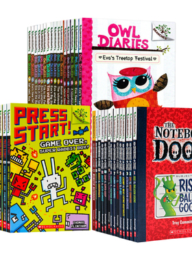 160元8件 Scholastic Branches学乐大树系列 Press Start 方块兔  owl diaries 猫头鹰日记英文原版 英语桥梁书儿童全彩课外读物