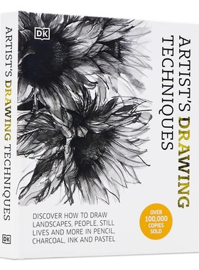 DK出版 艺术家的绘画技巧 英文原版 Artist's Drawing Techniques 素描水彩油画基础入门 写实插画创作指南 美术生自学教材 精装