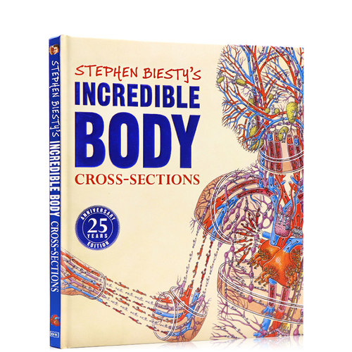 英文原版DK 不可思议的大剖面人体的秘密 25周年版 Stephen Biesty's Incredible Body Cross sections9-12岁儿童身体科普百科读物