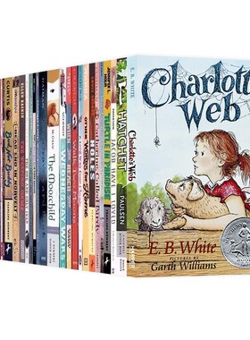 Newbery纽伯瑞获奖书单30册英文原版夏洛的网英语原版 charlotte's web 别有洞天 holes 儿童青少年文学小说蓝思指数560L-790L