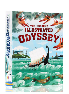 Usborne出品 Illustrated Odyssey 奥德赛  英文原版  精装插图故事书精装儿童英语故事书 儿童英语课外阅读故事书