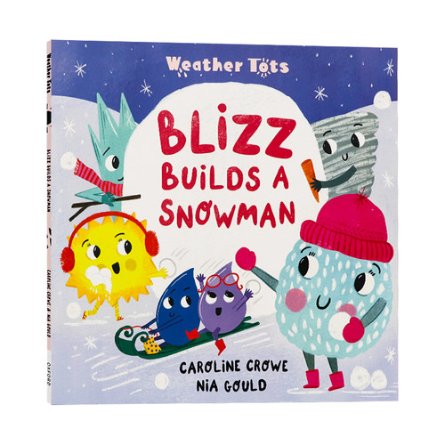 天气小孩暴雪堆雪人英文原版