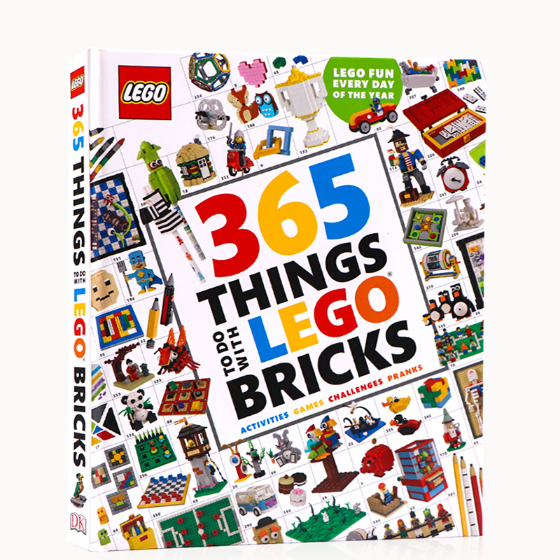 DK 乐高积木的365种玩法 365 Things to Do with LEGO Bricks 英文原版 儿童乐高玩具玩法科普百科精装大开全彩插图进口正版