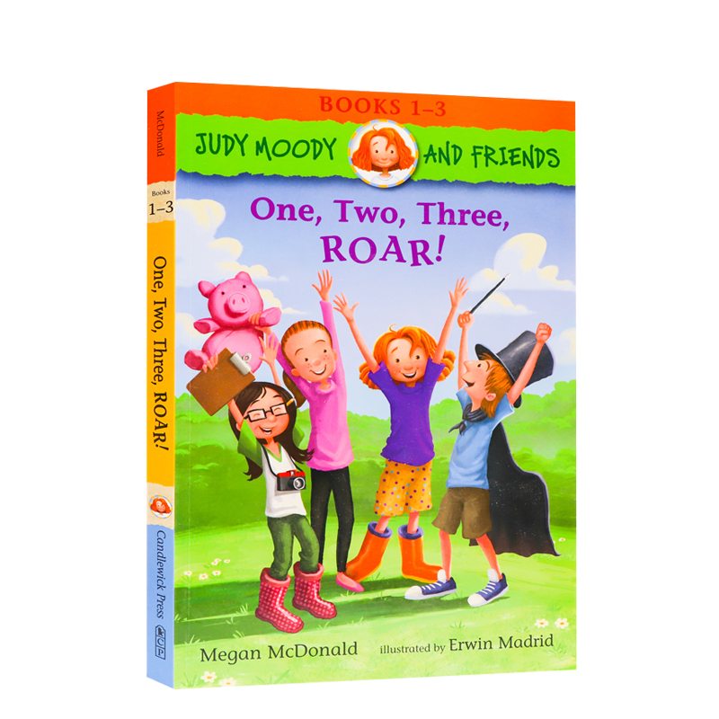 稀奇古怪小朱迪和她的小伙伴1-3合集One Two Three Roar 英文原版章节桥梁小说 课外读物情商启蒙Megan McDonald全彩插画读物