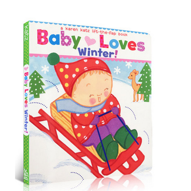 karen katz lift-the-flap book 宝宝爱冬天 翻翻书 宝宝爱四季 卡伦