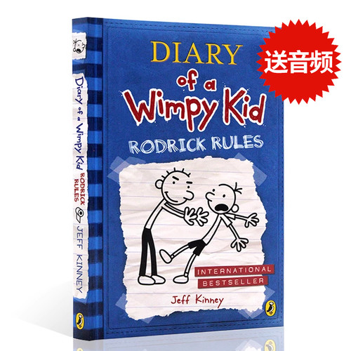 进口英文原版正版 Diary of a Kid 2小屁孩日记第二本 Rodrick Rules 罗德里克法则Jeff Kinney英语儿童漫画小学生文学作品