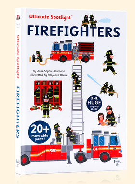 进口英文原版正版消防队员Ultimate Spotlight Firefighters翻翻机关书 儿童益智早教火灾逃生知识认知启蒙科普百科绘本Twirl 出品