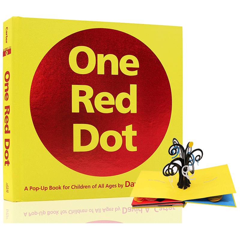 英文原版 One Red Dot Pop-Up Book 一个红点儿童数字形状认知趣味 David A. Carter纸上艺术