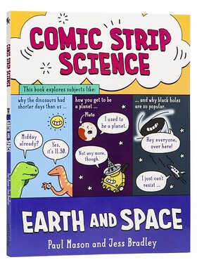 漫画科学地球与太空  Comic Strip Science  Earth and Space 英文原版科普绘本 英文趣味科普插画绘本英语拓展阅读进口书籍 平装