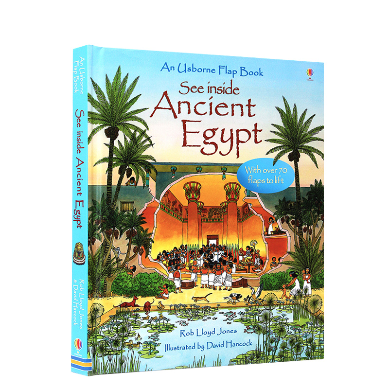 进口英文原版正版 Usborne看里面系列 古埃及See Inside Ancient Egypt  儿童英语科普读物 精装纸板书翻翻书