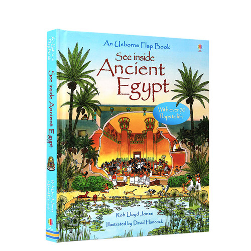 进口英文原版正版 Usborne看里面系列 古埃及See Inside Ancient Egypt  儿童英语科普读物 精装纸板书翻翻书