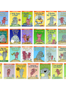 200元8件 小猪小象英文版 Elephant and Piggie 吴敏兰书单 We Are in a Book Mo Willems莫威廉斯精装情商教育培养睡前经典故事书