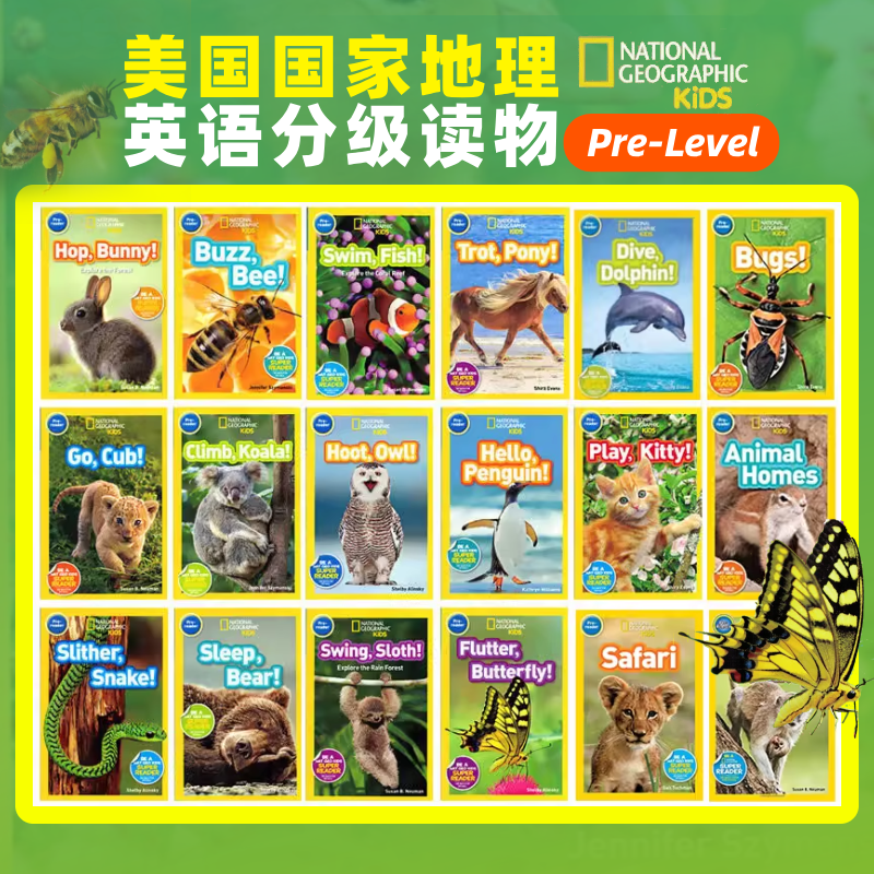 100元5件 国家地理kids 美国国家地理儿童英语分级阅读National Geographic Kids Readers Pre-Level进口英文原版书籍 科普认知