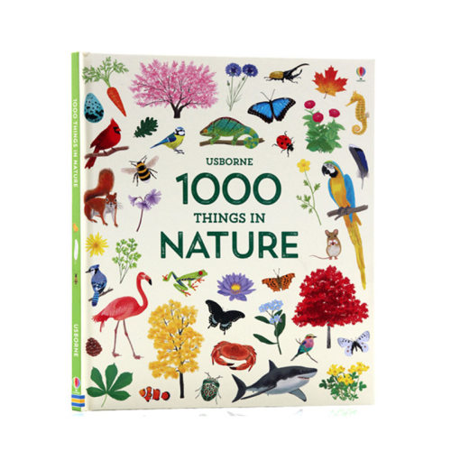 进口英文原版正版 1000 Things in Nature 自然界中的1000个动植物 儿童英国科普书 精装大开绘本 Usborne 出品