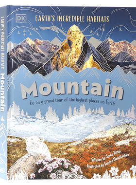 DK出品 山 Mountain 英文原版 EARTHS INCREDIBLE HABITATS 踏上地球至高点的盛大之旅精彩摄影画册探索世界山脉精装大开进口书籍