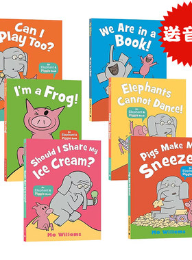 小猪小象6册套装 英文原版绘本 Elephant and Piggie book I'm A Frog/We Are In A Book 吴敏兰书单 Mo Willems 情商管理习惯培养