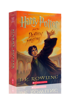 进口英文原版正版Harry Potter and the Deathly Hallows哈利波特与死亡圣器7 经典科幻魔幻小说书J.K. Rowling罗琳Scholastic美版