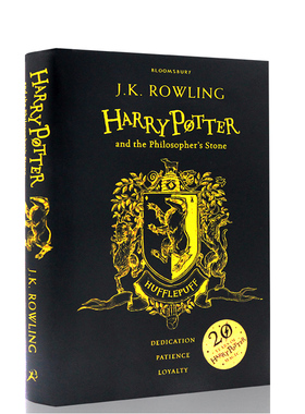 进口英文原版正版 Harry Potter and the Philosopher's Stone 哈利波特与魔法石 赫奇帕奇学院小说书 20周年纪念版系列精装JK罗琳