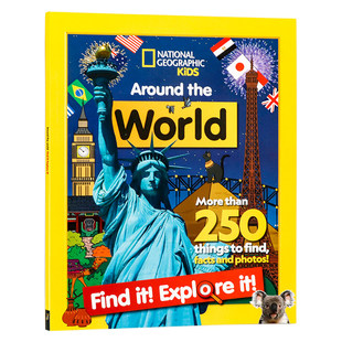 Explore 地球英文原版 Find 美国国家地理儿童版 Around 英语启蒙绘本科普百科读物平装 Geopraphic World National Kids the