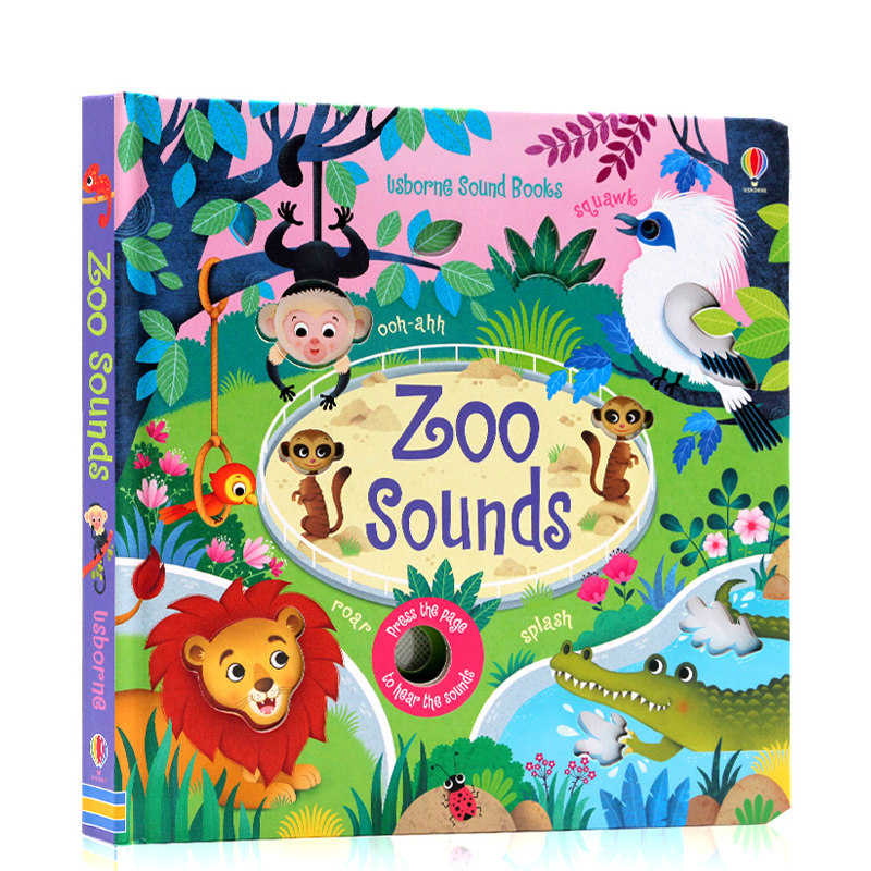 进口英文原版正版 sound books zoo sounds 动物园奇趣发声书 幼儿