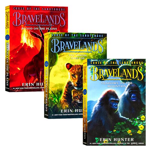 Bravelands勇敢之地第二部1-3册 英文原版 Shadows on the Mountain 动物冒险奇幻章节小说 Erin Hunter 艾琳亨特 章节读物