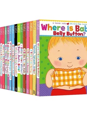 where is babys belly button 凯卡伦卡茨翻翻书  Karen Katz  宝宝的肚脐眼在哪里 英文原版绘本 儿童早教英语启蒙认知纸板书