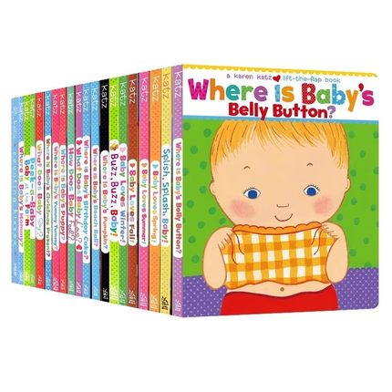 where is babys belly button 凯卡伦卡茨翻翻书  Karen Katz  宝宝的肚脐眼在哪里 英文原版绘本 儿童早教英语启蒙认知纸板书