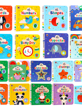 babytouch触摸书 英文原版绘本 rainbow绘本 123/爸爸/妈妈/ABC/数字/颜色/形状/单词/动物 小瓢虫出版英语启蒙宝宝感官训练