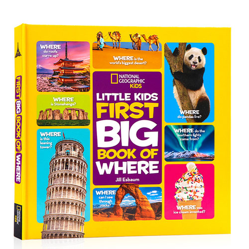 美国国家地理小百科 英文原版 Little Kids First Big Book of Where 儿童科普英语启蒙绘本认知图画书 少儿版National Geographic