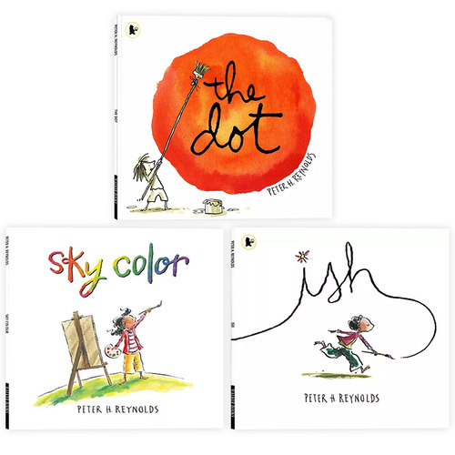 点 The Dot 味儿 Ish Sky colour 彼得雷诺兹创意绘本三部曲 克里斯托弗大奖 英文原版 培养自我肯定能力自信心 Peter H. Reynolds