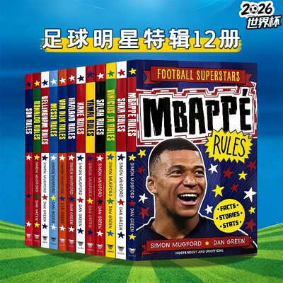 2026世界杯足球明星特辑12册 Football Superstars 英文原版C罗姆巴佩哈兰德梅西萨拉赫孙兴慜插图章节故事书 球星名人传记