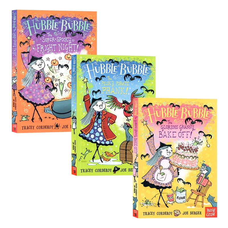 我的魔法奶奶章节书 3册 Hubble Bubble 英文原版儿童读物 幽默笑话 简单插图章节桥梁小说书 Tracey Corderoy