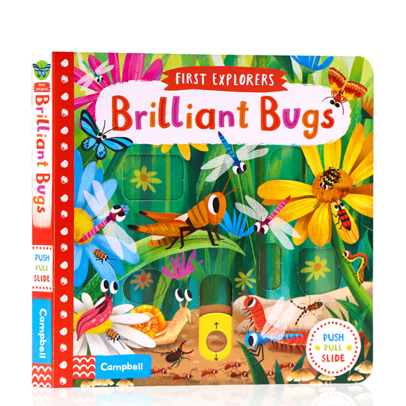 小小探险家系列聪明的虫子 First Explorers Brilliant Bugs 英文原版绘本机关操作活动纸板书幼儿童启蒙科普绘本玩具书亲子阅读