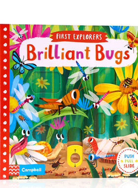 小小探险家系列聪明的虫子 First Explorers Brilliant Bugs 英文原版绘本机关操作活动纸板书幼儿童启蒙科普绘本玩具书亲子阅读