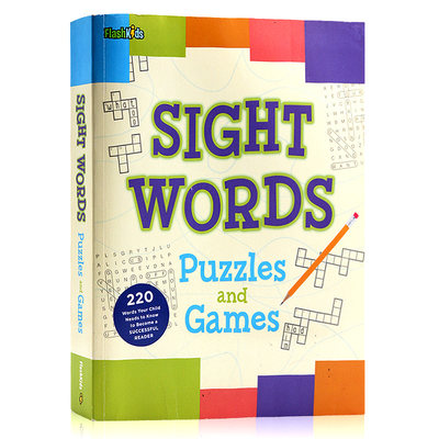 sight words 进阶第2册sightworks高频词 英文原版The Complete Book of Sight Words Puzzles and Games 220常见字核心词儿童词典