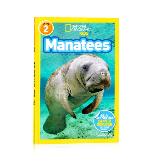 英文原版绘本 National Geographic Kids Level2: Manatees国家地理分级阅读初阶 儿童英语启蒙绘本