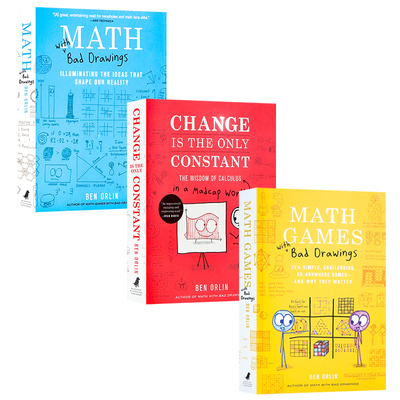 Math With Bad Drawings 欢乐数学系列3册 进口英文原版 数学科普烂插画数学游戏变化是永远的常数 趣味数学 Ben Orlin 本 奥尔林