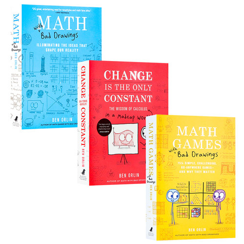 Math With Bad Drawings 欢乐数学系列3册 进口英文原版 数学科普烂插画数学游戏变化是永远的常数 趣味数学 Ben Orlin 本 奥尔林