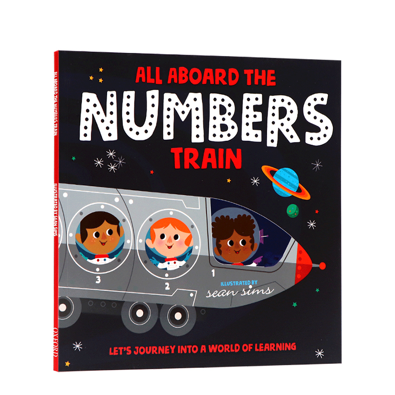英文原版绘本 all aboard the numbers train牛津精品绘本 登上数字