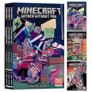 我的世界漫画凋零3册 Minecraft Wither Without You Volume 3 英文原版 青少年课外阅读儿童冒险故事书插图漫画绘本 8-12岁