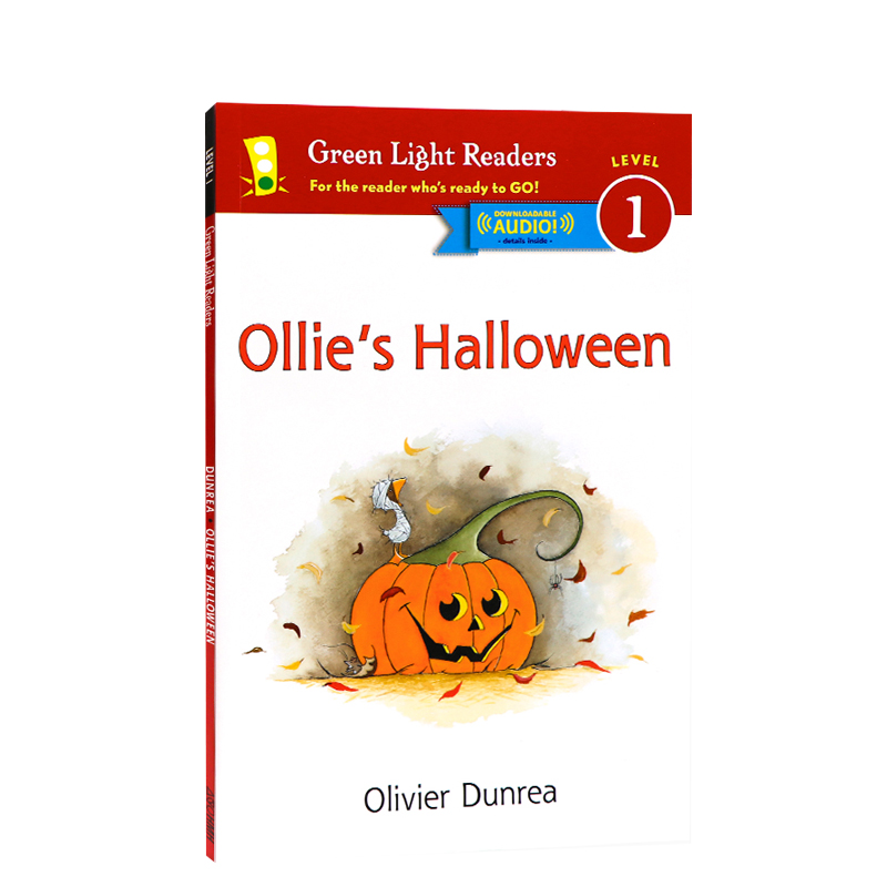 进口英文原版正版 奥利的万圣节Ollie's Halloween 小鹅戈西和朋友们系列分级读物Level1 儿童英语启蒙图画书Olivier Dunrea含音频
