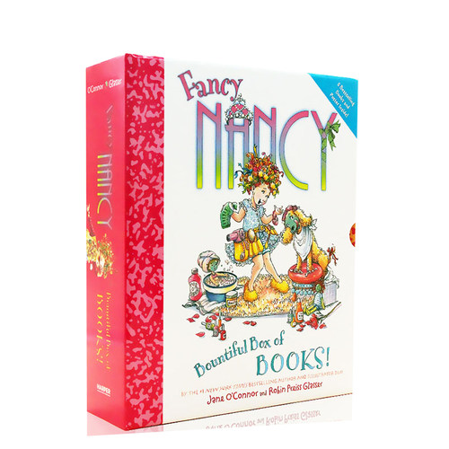 漂亮的南希6册礼品盒装 Fancy Nancy Bountiful Box of Books 进口英文原版正版 故事图画书精装书 送海报 儿童英语读物 平装绘本