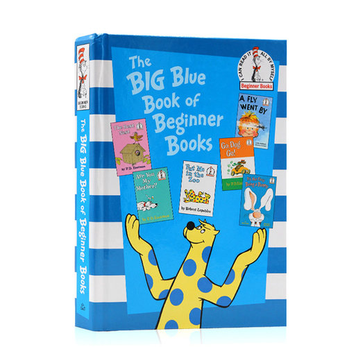 进口英文原版正版 The Big Blue Book of Beginner Books 苏斯博士系列6合1精装 Dr. Seuss 初学者大蓝书 儿童早教英语启蒙图画书