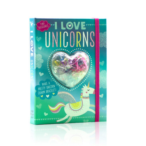 小小宝藏书 我爱独角兽 英文原版绘本 Tiny Treasures I Love Unicorns儿童英语启蒙玩具书趣味绘本带饰品宝石玩具